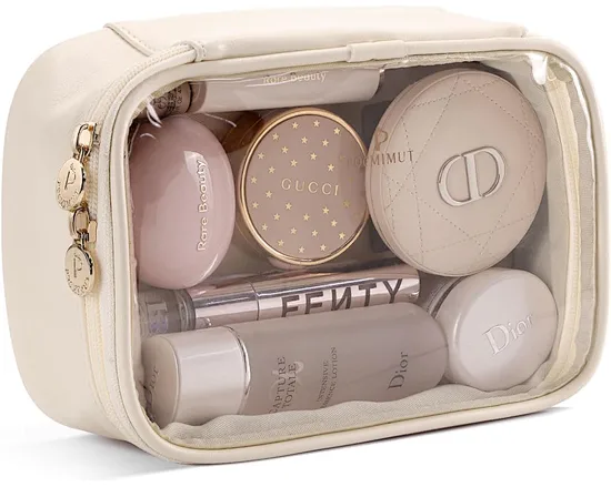 This small makeup bag is designed to adapt to various scenarios. the clear makeup bag highly versatile and ideal for travel, vacation, shopping, parties, work, gym,organizing your bathroom counter or daily use.this clear makeup bag.